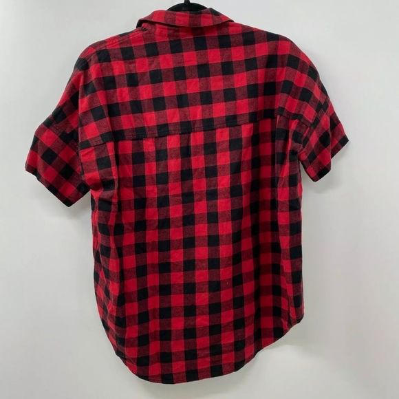 Madewell Buffalo Plaid Short Sleeve Button Down - Picture 3 of 5